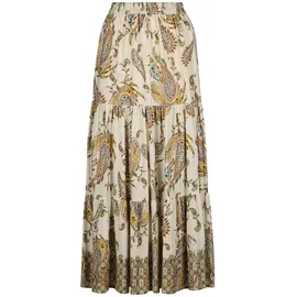 Madeleine Maxirock Damen Paisley Weiß 34