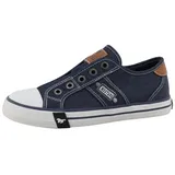 Mustang Shoes Gaspare Slip-On Sneaker Freizeitschuh, Slipper, Halbschuh mit Kontrastnähten blau 36 EU