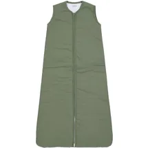 Meyco Baby Uni Schlafsack, gefütterter Babyschlafsack (Schlummersack aus 100% weicher, gewebter Baumwolle, extra Langer Reißverschluss, hautfreundlich, sichere Passform, Größe: 70 cm), Forest Green