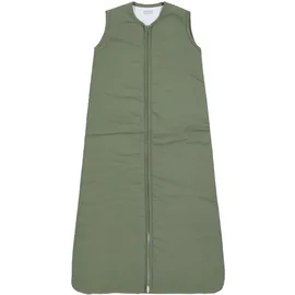 Meyco Baby Uni Schlafsack, gefütterter Babyschlafsack (Schlummersack aus 100% weicher, gewebter Baumwolle, extra Langer Reißverschluss, hautfreundlich, sichere Passform, Größe: 70 cm), Forest Green