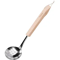 Dewello Sauna-Kelle aus Massivholz – 42,5 cm, ergonomisch, langlebig, ideal für entspannende Aufgüsse in der Sauna