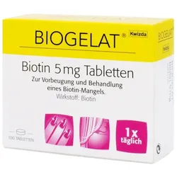 BIOGELAT BIOTIN 5 mg Tabletten 100 Stück