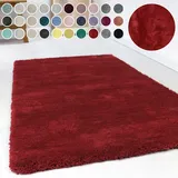 Esprit Hochflor-Teppich ESPRIT "Relaxx ESP-4150", rot, H:25mm Ø:200cm, Kunstfaser, Teppiche, Wohnzimmer, sehr große Farbauswahl, weicher dichter Hochflor