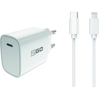2Go Netz-Ladeset Power Delivery weiß Lightning 1x USB Type