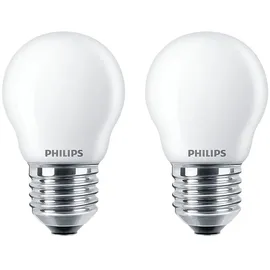 Philips LED-Lampe Classic Candle 4,3W E27 40W warmweiß 2 St.