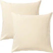 Erwin Müller Kissenhülle London 2er-Pack Baumwolle creme Größe 40x40 cm