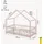 [en.casa] Kinderbett Treviolo 70 x 140 cm Kiefer rosa/weiß