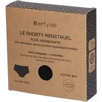 BERTYNE Le Shorty Menstruel - Coton bio Flux abondant Taille M Noir Culotte Menstruelle 1 pc(s)