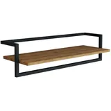 [en.casa] Wandgarderobe Evje 80x30x20cm Holzfarben/Schwarz