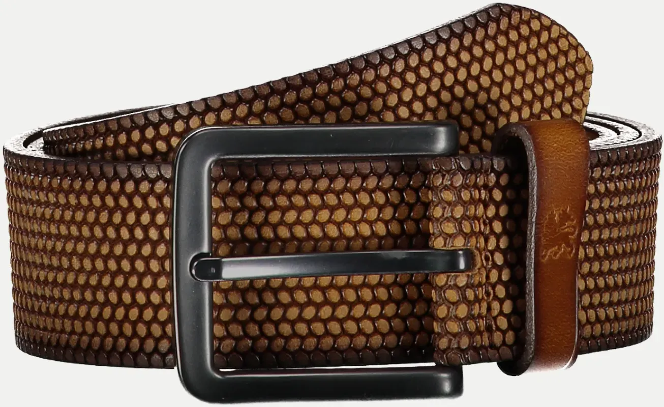 Geprägter Ledergürtel Braun 90