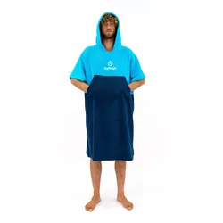 Surflogic Cyan/Navy Poncho Umziehen Kabine Handtuch warm