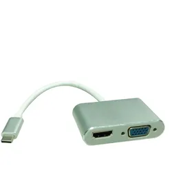 ROLINE Display Adapter USB Typ C - VGA + HDMI