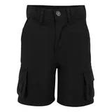 URBAN CLASSICS Knee Pleat Cargo Shorts Schwarz 158/164