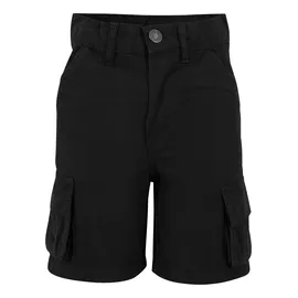 URBAN CLASSICS Knee Pleat Cargo Shorts Schwarz 158/164