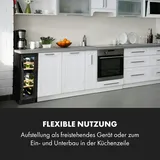 Klarstein Vinovilla 17 Built-In Duo Weinkühlschrank 53l 17 Fl. 3-Farben Glastür Schwarz