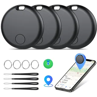 Air Tracker Tags 4er Pack Schlüsselfinder, Air Tracker Tag Kompatibel mit Apple Wo ist? APP (Nur iOS), Koffer Tracker für Taschen/Gepäck/Key, Batterielebensdauer EIN Jahr, IP67 wasserdicht (4er Pack)