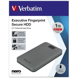 Verbatim Executive Fingerprint Secure HDD 1 TB USB 3.2