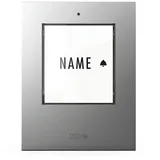 m-e modern-electronics 41418 Klingeltaster beleuchtet, mit Namensschild Silber