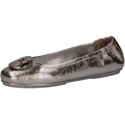 Ballerina PETER KAISER "Peter Kaiser Ballerinas Leder", Damen, Gr. 38,5, silber, Leder, casual, Schuhe