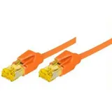 TecLines Tecline patch cable Cat. 6a, (ISO/IEC), S/FTP, halogen-free, with snap-in protection, orange, 7.5 m