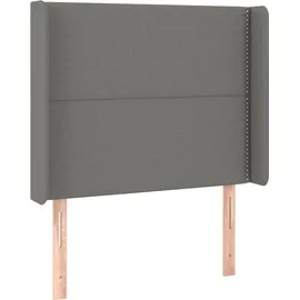 vidaXL Boxspringbett 100 x 200 cm Dunkelgrau