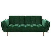 Playboy Schlafsofa Scarlett Grün Samt m. Schlaffunkt.