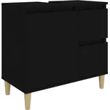 vidaXL Badschrank Schwarz 65x33x60 cm)