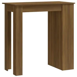 vidaXL Bartisch mit Regal 102 x 50 x 103,5 cm Braun Eiche