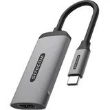 Sitecom USB-C zu HDMI 2.1 Adapter 15 cm Grau/Silber