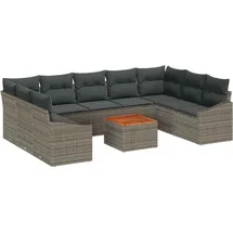 vidaXL Garten-Sofa-Set 10 pcs Grau