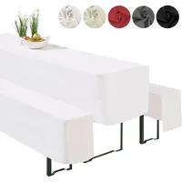 Heimtexland ® Hussen Set 3-teilig Bierzeltgarnitur 1x Tischhusse Biertisch