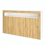 Vladon Valencia 155 x 92 x 40 cm Weiß matt / Eiche Natur / Braun
