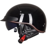 Smilfree Motorradhelm Halbschalenhelm mit ECE-Zertifizierung Rollerhelm Cruiser Chopper Skateboardhelm Antikollisionshelm Motorradhalbhelm mit Visier für Damen und Herren Erwachsene