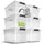 Juskys Aufbewahrungsbox Kunststoff 30 l transparent/weiß