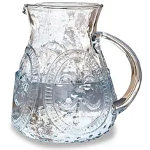 Loberon Krug Pépin – elegantes Design, lilien-Prägung, Klar, versatil Einsetzbar – Glas, klar