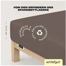 schlafgut Easy Jersey 90 x 200 - 100 x 220 cm sand deep