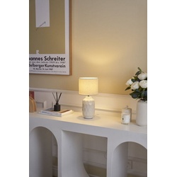 Pauleen Tischleuchte Charming Sparkle max.20W Crème Stoff/Keramik, ohne Leuchtmittel, E14 beige