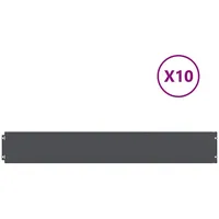 vidaXL Rasenkanten 10 Stk. Anthrazit 15x103 cm Kaltgewalzter Stahl