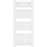 doporro Design Badheizung gerade 120x50cm Weiß Röhrenheizkörper Horizontal Mittelanschluss Badheizkörper