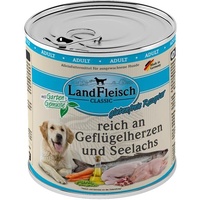 Dr. Alders Landfleisch Dog Landfleisch Dog Classic Geflügelherzen & Seelachs mit Gartengemüse 800g (Menge: 6 je Bestelleinheit)