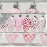 Magic 6 Zapfen Christbaumschmuck Kunststoff Weihnachtskugeln Anhänger rosa Mix
