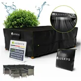 Juskys Gartenmöbel Abdeckung 300 x 200 x 90 cm Schwarz