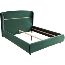 riess-ambiente Doppelbett VENICE - 160x200cm moosgrün Samt Queensize Polsterbett