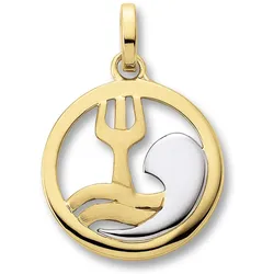 Sternzeichen-Anhänger ONE ELEMENT "Wassermann Sternzeichen Anhänger aus 333 Gelbgold", gold, Schmuckanhänger, Damen, Wassermann, Gelbgold 333, Damen Gold Schmuck Wassermann