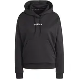 adidas Essentials Linear Fleece Kapuzenpullover Black / White M