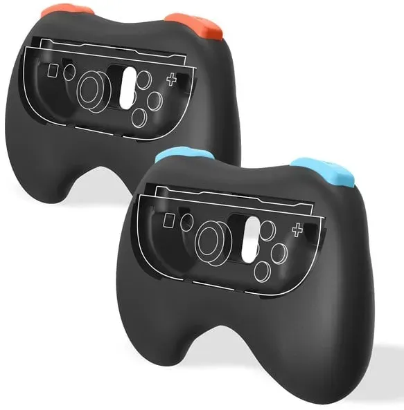 Pair of Controller Grips - Black - Nintendo Switch 2