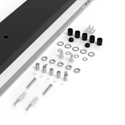 Calex | Deckenplatte aus Metall | 130x10cm | 5 Löcher | Mattschwarz