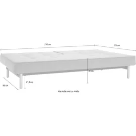 Innovation Living Schlafsofa Splitback Polyester 3-Sitzer Grau
