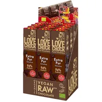 Lovechock Bio rohe Schokolade Bars, Extra Pur 12x40 g