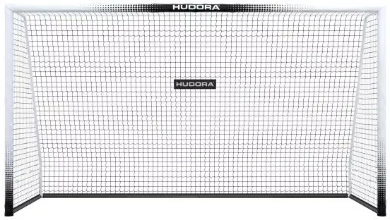 Hudora: Pro Tect Advanced Metall-Fußballtor, 360 cm – weiß-schwarz